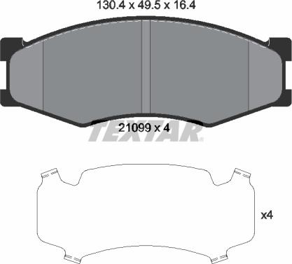 Textar 2109901 - Set placute frana,frana disc aaoparts.ro