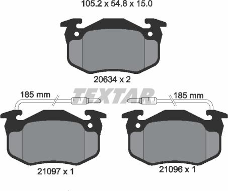 Textar 2109601 - Set placute frana,frana disc aaoparts.ro