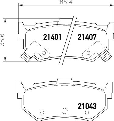 Textar 2104302 - Set placute frana,frana disc aaoparts.ro