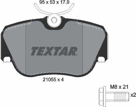 Textar 2105503 - Set placute frana,frana disc aaoparts.ro