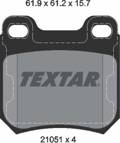 Textar 2105101 - Set placute frana,frana disc aaoparts.ro