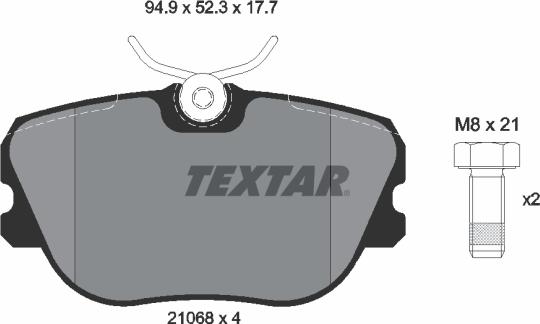 Textar 2106804 - Set placute frana,frana disc aaoparts.ro