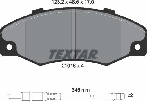 Textar 2101602 - Set placute frana,frana disc aaoparts.ro