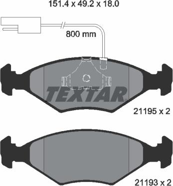 Textar 2119501 - Set placute frana,frana disc aaoparts.ro