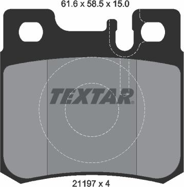 Textar 2119701 - Set placute frana,frana disc aaoparts.ro