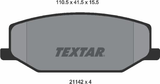 Textar 2114202 - Set placute frana,frana disc aaoparts.ro