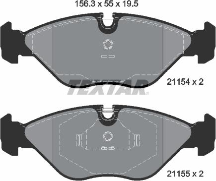 Textar 2115402 - Set placute frana,frana disc aaoparts.ro