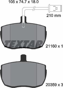 Textar 2116002 - Set placute frana,frana disc aaoparts.ro