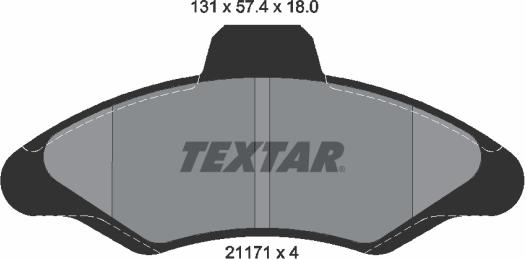 Textar 2117105 - Set placute frana,frana disc aaoparts.ro