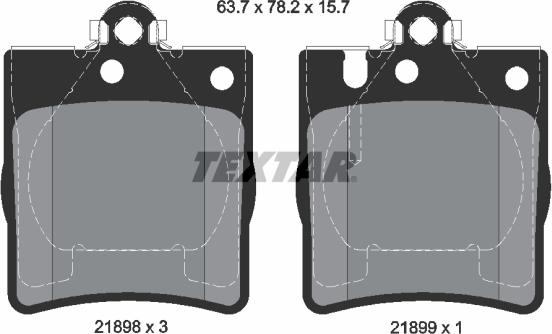 Textar 2189801 - Set placute frana,frana disc aaoparts.ro