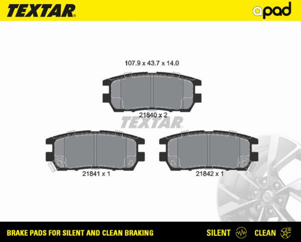 Textar 2184002SC - Set placute frana,frana disc aaoparts.ro