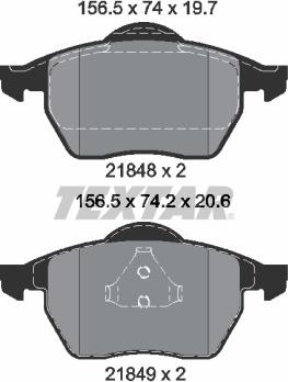 Textar 2184802 - Set placute frana,frana disc aaoparts.ro