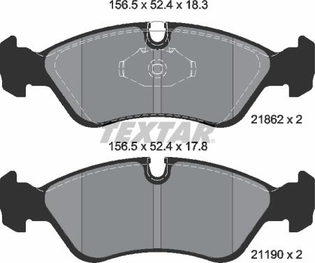 Textar 2186201 - Set placute frana,frana disc aaoparts.ro