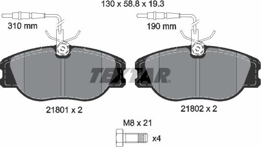 Textar 89003600 - Set frana, frana disc aaoparts.ro