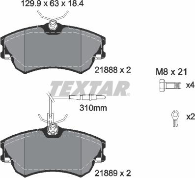 Textar 2188801 - Set placute frana,frana disc aaoparts.ro