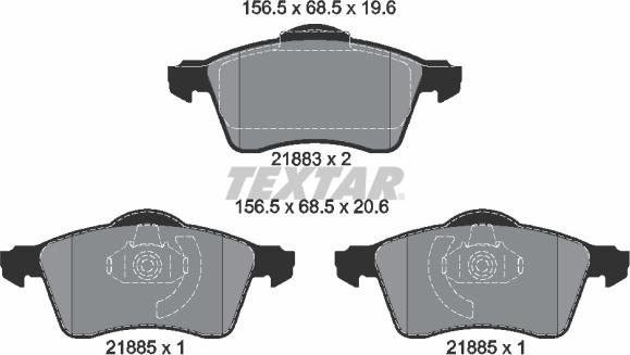 Textar 2188302 - Set placute frana,frana disc aaoparts.ro