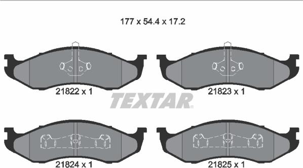 Textar 2182202 - Set placute frana,frana disc aaoparts.ro