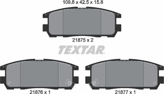 Textar 2187501 - Set placute frana,frana disc aaoparts.ro