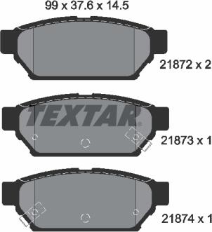 Textar 2187202 - Set placute frana,frana disc aaoparts.ro