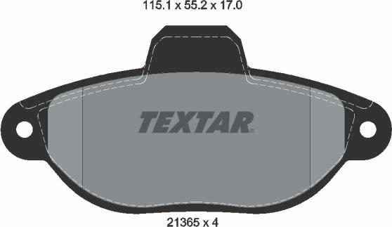 Textar 2136502 - Set placute frana,frana disc aaoparts.ro