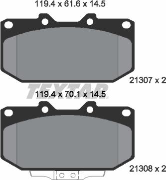 Textar 2130701 - Set placute frana,frana disc aaoparts.ro