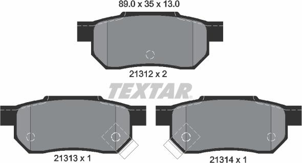 Textar 2131201 - Set placute frana,frana disc aaoparts.ro