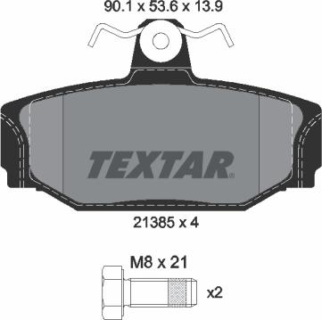 Textar 2138501 - Set placute frana,frana disc aaoparts.ro