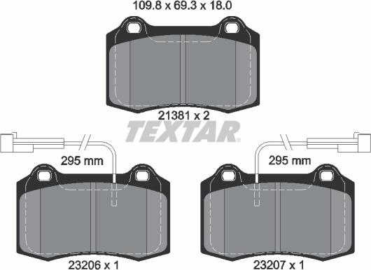 Textar 2138103 - Set placute frana,frana disc aaoparts.ro