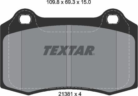 Textar 2138102 - Set placute frana,frana disc aaoparts.ro