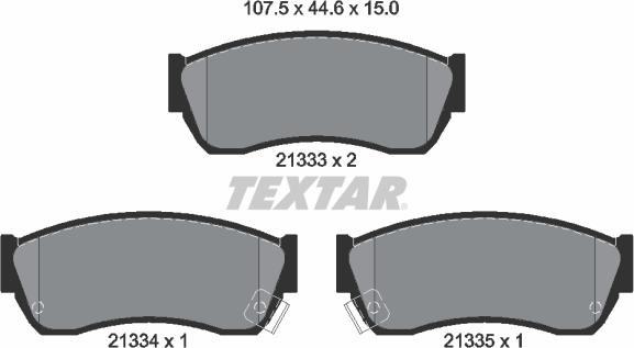 Textar 2133301 - Set placute frana,frana disc aaoparts.ro