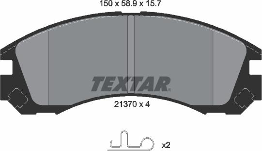 Textar 2137001 - Set placute frana,frana disc aaoparts.ro