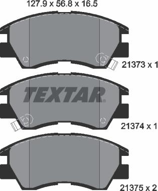 Textar 2137301 - Set placute frana,frana disc aaoparts.ro