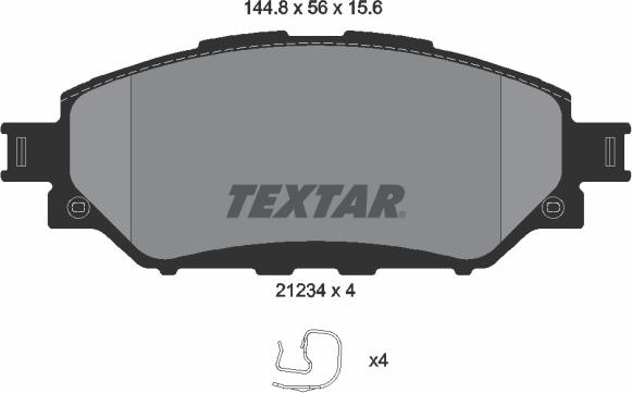 Textar 2123401 - Set placute frana,frana disc aaoparts.ro