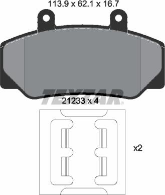 Textar 2123302 - Set placute frana,frana disc aaoparts.ro