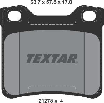 Textar 2127803 - Set placute frana,frana disc aaoparts.ro