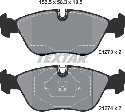 Textar 2127304 - Set placute frana,frana disc aaoparts.ro