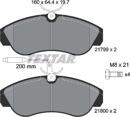 Textar 2179901 - Set placute frana,frana disc aaoparts.ro