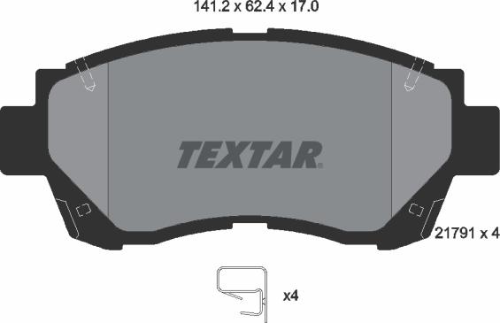 Textar 2179101 - Set placute frana,frana disc aaoparts.ro