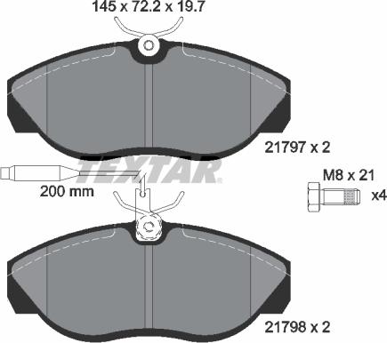 Textar 2179701 - Set placute frana,frana disc aaoparts.ro