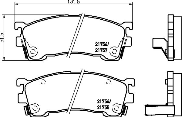 Textar 2175401 - Set placute frana,frana disc aaoparts.ro