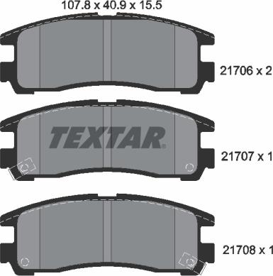 Textar 2170602 - Set placute frana,frana disc aaoparts.ro