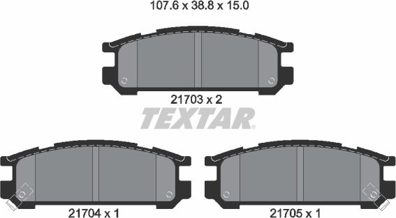 Textar 2170301 - Set placute frana,frana disc aaoparts.ro