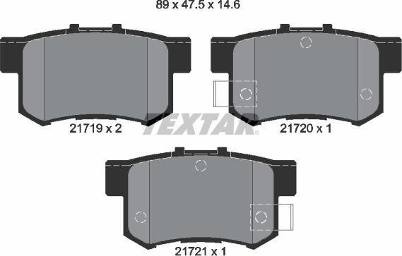 Textar 2171901 - Set placute frana,frana disc aaoparts.ro