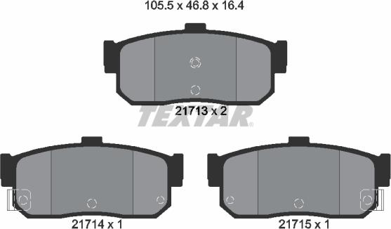 Textar 2171301 - Set placute frana,frana disc aaoparts.ro