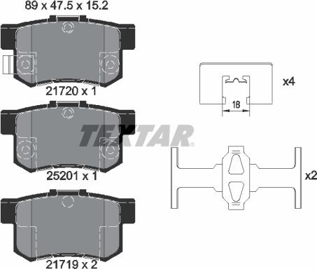 Textar 2172001 - Set placute frana,frana disc aaoparts.ro