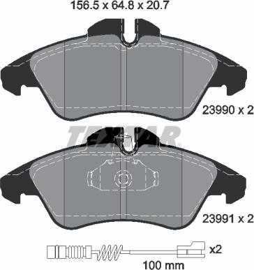 Textar 2399002 - Set placute frana,frana disc aaoparts.ro