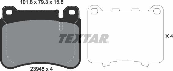 Textar 2394501 - Set placute frana,frana disc aaoparts.ro