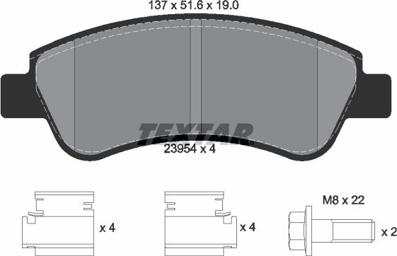 Textar 2395401 - Set placute frana,frana disc aaoparts.ro