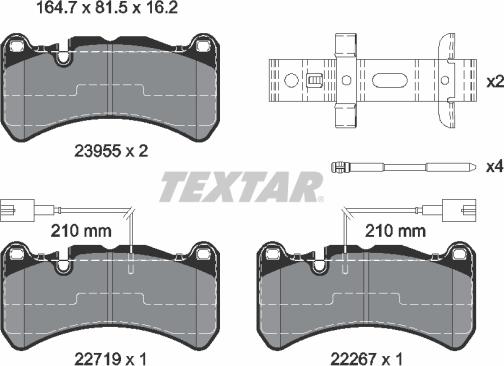 Textar 2395503 - Set placute frana,frana disc aaoparts.ro