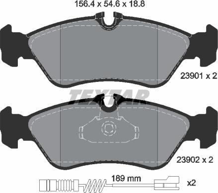 Textar 2390101 - Set placute frana,frana disc aaoparts.ro